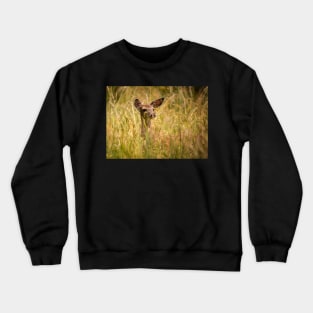 Doe Looks on From Grasses Crewneck Sweatshirt